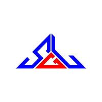 sgl brev logotyp kreativ design med vektor grafisk, sgl enkel och modern logotyp i triangel form.