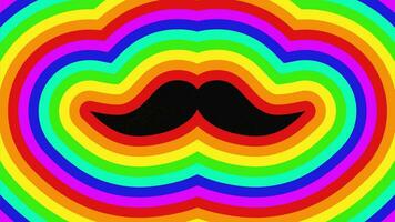 ein Schnurrbart mit Hipster-Farbpalette für den Hintergrund der 90er, 80er oder 70er Jahre vektor