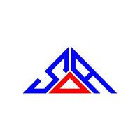 sda Brief Logo kreatives Design mit Vektorgrafik, sda einfaches und modernes Logo in Dreiecksform. vektor