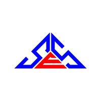 ses Brief Logo kreatives Design mit Vektorgrafik, ses einfaches und modernes Logo in Dreiecksform. vektor