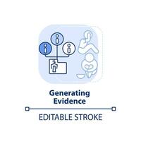 alstrande bevis ljus blå begrepp ikon. social skydd aktivitet abstrakt aning tunn linje illustration. isolerat översikt teckning. redigerbar stroke. vektor