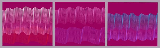 Vektor abstrakter Hintergrund mit bunten dynamischen Wellen, Linien und Partikeln. Abbildung geeignet für Design