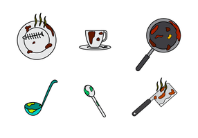 Gratis Dirty Dishes Vector