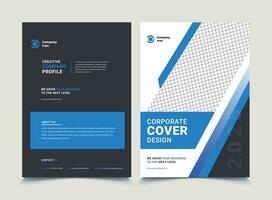 Corporate Book Cover Designvorlage in A4. kann an Broschüre, Geschäftsbericht, Magazin, Poster, Geschäftspräsentation, Portfolio, Flyer, Banner, Website angepasst werden. vektor