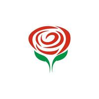 Vektorsymbol für das Logo der Rosenblume vektor