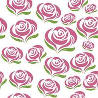 Rose nahtlose Blume Hintergrundvorlage vektor