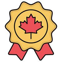kanadische Auszeichnung, die leicht geändert oder bearbeitet werden kann vektor