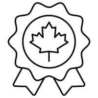 kanadische Auszeichnung, die leicht geändert oder bearbeitet werden kann vektor