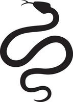 Schlange Tier schwarze Vektorillustration vektor