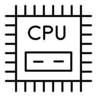 cpu ikon stil vektor