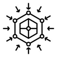 biomolekylär interaktioner ikon stil vektor