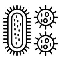 Symbolstil für Bakterien und Viren vektor
