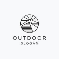 Outdoor-Logo-Icon-Design-Vorlage-Vektor-Illustration vektor