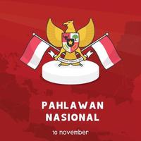 pancasila pahlawan nasional oberoende av indonesien baner vektor