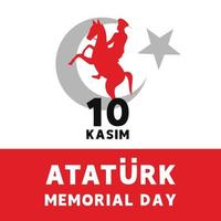 atatürk gedenktag 10 kasim banner vektorillustration vektor