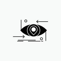 fortschrittlich. Zukunft. Gen. Wissenschaft. Technologie. Augen-Glyphe-Symbol. vektor isolierte illustration