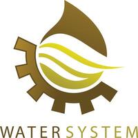 Natur-Wassertropfen-Vektor-Logo-Design. Farbiges Wasser Aqua spritzt Natursymbole flüssige Lebensmittel und Ölvektorvorlagensymbole von Tropfen für Etiketten. vektor