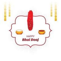feiert fröhlichen bhai dooj indian festival hintergrund vektor