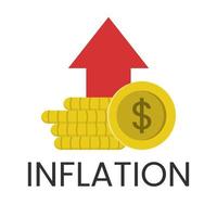 illustration vektor grafisk av inflation. finansiell kris.