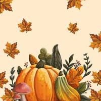 Aquarell Thanksgiving-Hintergrund vektor