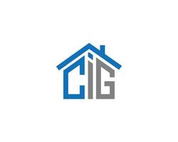 cig home und immobilien logo design kreative vektor symbol illustration.