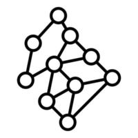 neuralt nätverk ikon stil vektor