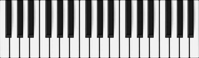 vektor realistisk piano nycklar. musik tema design.