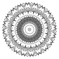 Blumen-Mandala Malbuch page.decorative Ornament im ethnischen orientalischen Stil Umriss Doodle handgezeichnete Vektor-Illustration vektor