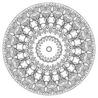 Blumen-Mandala Malbuch page.decorative Ornament im ethnischen orientalischen Stil Umriss Doodle handgezeichnete Vektor-Illustration vektor