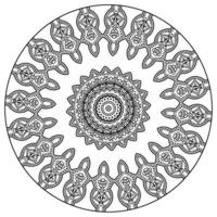 Blumen-Mandala Malbuch page.decorative Ornament im ethnischen orientalischen Stil Umriss Doodle handgezeichnete Vektor-Illustration vektor