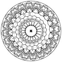 mandala färg page.vintage dekorativ element, dekorativ prydnad i etnisk orientalisk stil översikt klotter ritad för hand vektor illustration