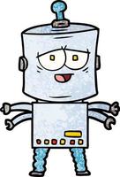 Roboterfigur im Cartoon-Stil vektor