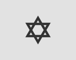 jewish stjärna av David ikon. vektor sex spetsig stjärnor symbol.