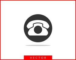 Telefon-Symbol-Vektor-Illustration. Callcenter-App. Telefonsymbole im trendigen flachen Stil. kontaktieren sie uns linie silhouette. vektor