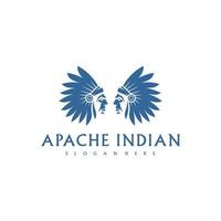 indianisches Logo. indisches Emblem-Design, das für Ihr Unternehmen bearbeitet werden kann. Vektor-Illustration. vektor