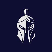spartanische Logo-Design-Vorlage, Helm-Logo-Design-Konzept, Vektorillustration vektor