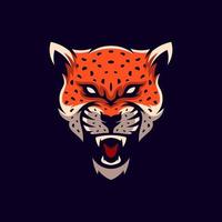 arg jaguar leopard maskot esport logotyp mönster vektor