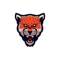 arg jaguar leopard maskot esport logotyp mönster vektor