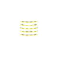 fünf Girlanden mit gelben Glühbirnen auf weißem Hintergrund. Vektor-Illustration. vektor