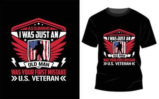 US-Veteranen-T-Shirt-Design vektor