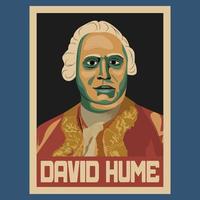 david hume philosoph retro vintage poster design vektor