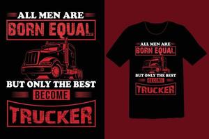 trucker t skjorta design vektor