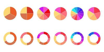 Symbolvektor für Kreisdiagrammdiagramme vektor