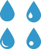 Wassertropfen, Vektor. wassertropfen in verschiedenen designs in blau. vektor