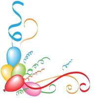 illustration av ballonger för födelsedag firande vektor