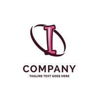 jag företag namn design rosa skönhet logotyp design. logotyp mall. varumärke namn mall plats för Tagline. kreativ logotyp design vektor