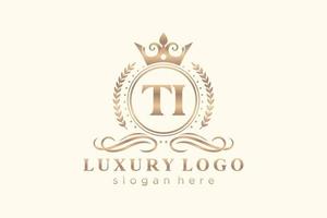 första ti brev kunglig lyx logotyp mall i vektor konst för restaurang, kungligheter, boutique, Kafé, hotell, heraldisk, Smycken, mode och Övrig vektor illustration.