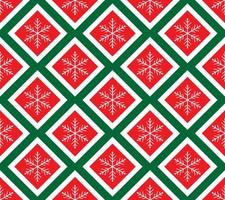 weihnachten nahtloses geometrisches muster mit rauten und schneeflocken. Perfekt für Geschenkpapier, Stoffdruck, Grußkartendesign vektor