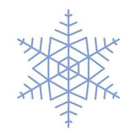 Schneeflocken-Vektor-Symbol. weihnachts- und winterthema. einfache flache Abbildung auf weißem Hintergrund. vektor