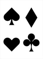 Spielkartensymbolvektor-Designillustration lokalisiert auf weißem Hintergrund vektor
